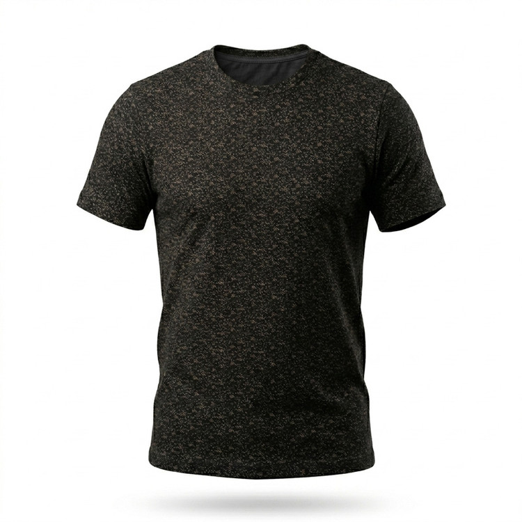 تیشرت آستین کوتاه مردانه مدل پفکی طرحدار رنگ مشکی