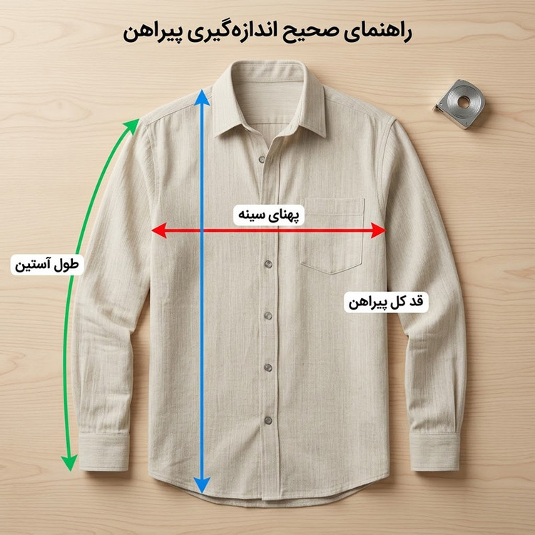 پیراهن مردانه آستین بلند مدل کنفی طوسی