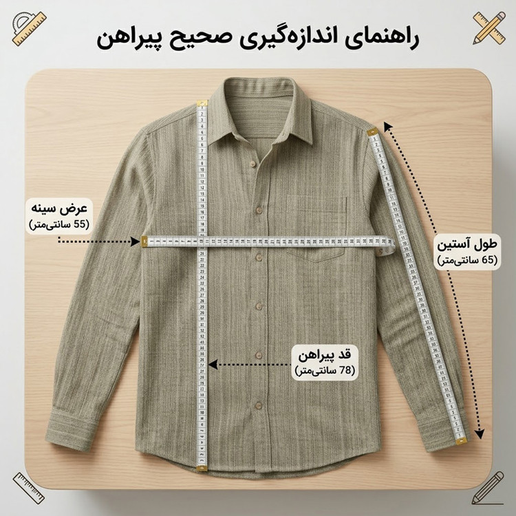 پیراهن مردانه آستین بلند مدل کنفی سبز
